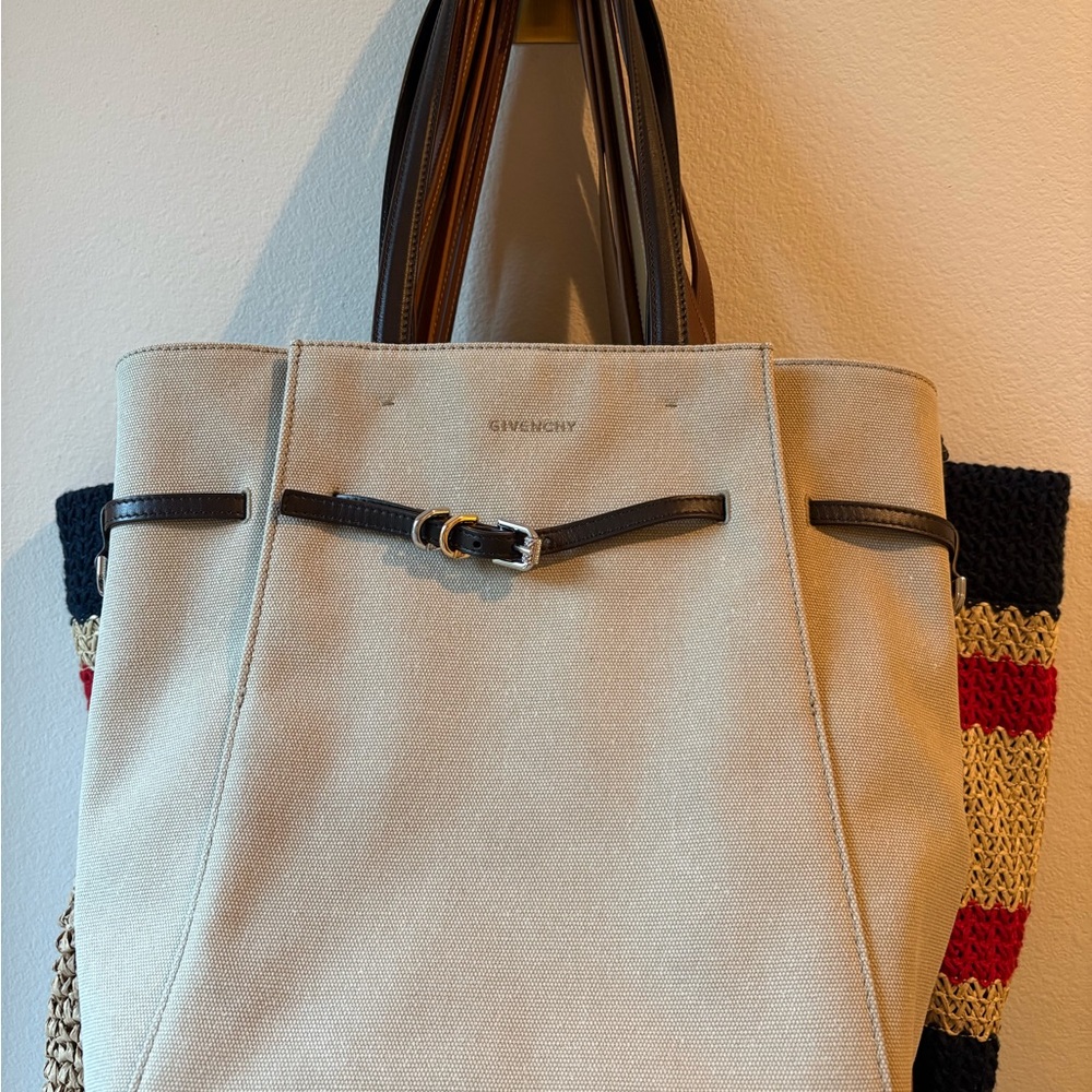 BRAND NEW - Givenchy Beige and Black Canvas Tote